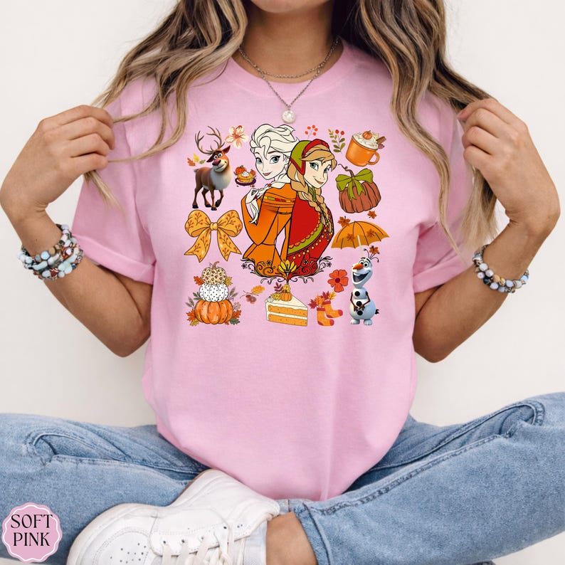 Frozen Fall Shirt, Elsa Anna Olaf Sven Autumn Tee, Disney Pumpkin Shirt, Frozen Friends Thanksgiving Shirt, Fall Holiday Gift