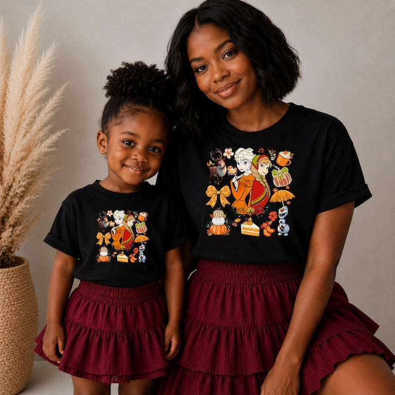 Frozen Fall Shirt, Elsa Anna Olaf Sven Autumn Tee, Disney Pumpkin Shirt, Frozen Friends Thanksgiving Shirt, Fall Holiday Gift