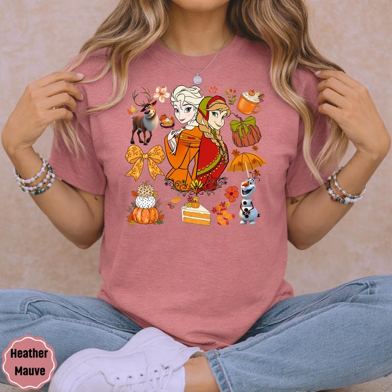 Frozen Fall Shirt, Elsa Anna Olaf Sven Autumn Tee, Disney Pumpkin Shirt, Frozen Friends Thanksgiving Shirt, Fall Holiday Gift