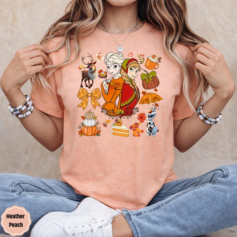 Frozen Fall Shirt, Elsa Anna Olaf Sven Autumn Tee, Disney Pumpkin Shirt, Frozen Friends Thanksgiving Shirt, Fall Holiday Gift