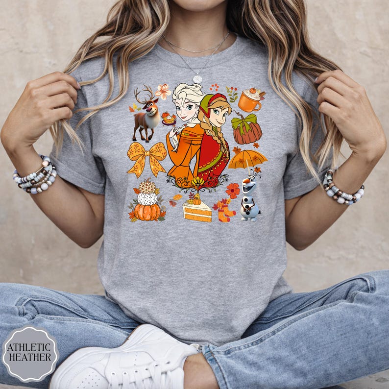 Frozen Fall Shirt, Elsa Anna Olaf Sven Autumn Tee, Disney Pumpkin Shirt, Frozen Friends Thanksgiving Shirt, Fall Holiday Gift