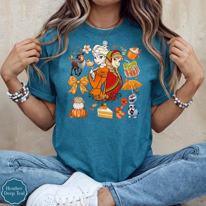 Frozen Fall Shirt, Elsa Anna Olaf Sven Autumn Tee, Disney Pumpkin Shirt, Frozen Friends Thanksgiving Shirt, Fall Holiday Gift