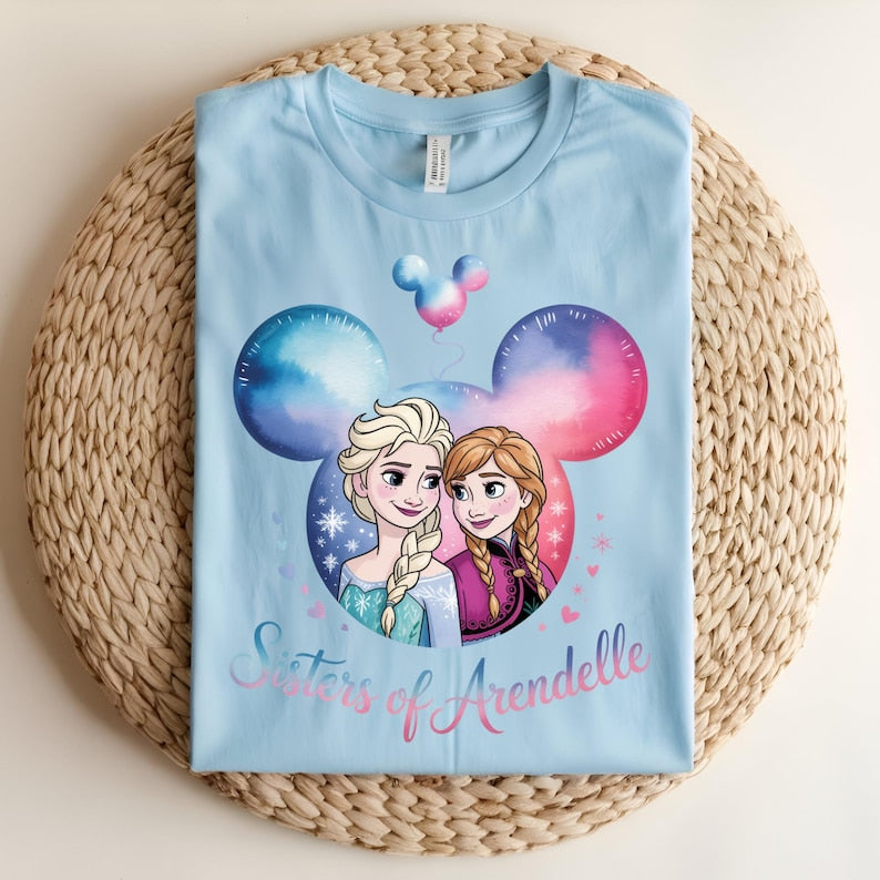 Frozen Elsa and Anna DTF Transfer, Sisters of Arendelle Ready to Press DTF, Disney Frozen Sisters Shirt Transfer, Elsa Anna Princess DTF