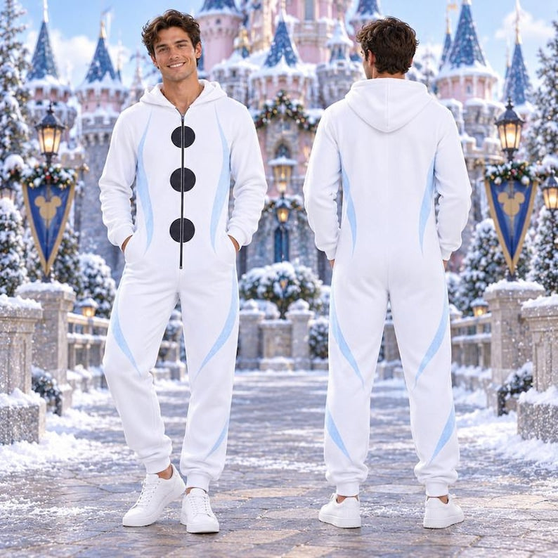 Frozen Halloween Jumpsuit Pajamas, Elsa Anna Kristoff Hans Olaf Costume Onesies, Matching Character Outfit, Sumber Party