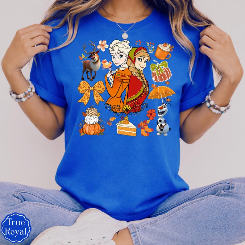 Frozen Fall Shirt, Elsa Anna Olaf Sven Autumn Tee, Disney Pumpkin Shirt, Frozen Friends Thanksgiving Shirt, Fall Holiday Gift