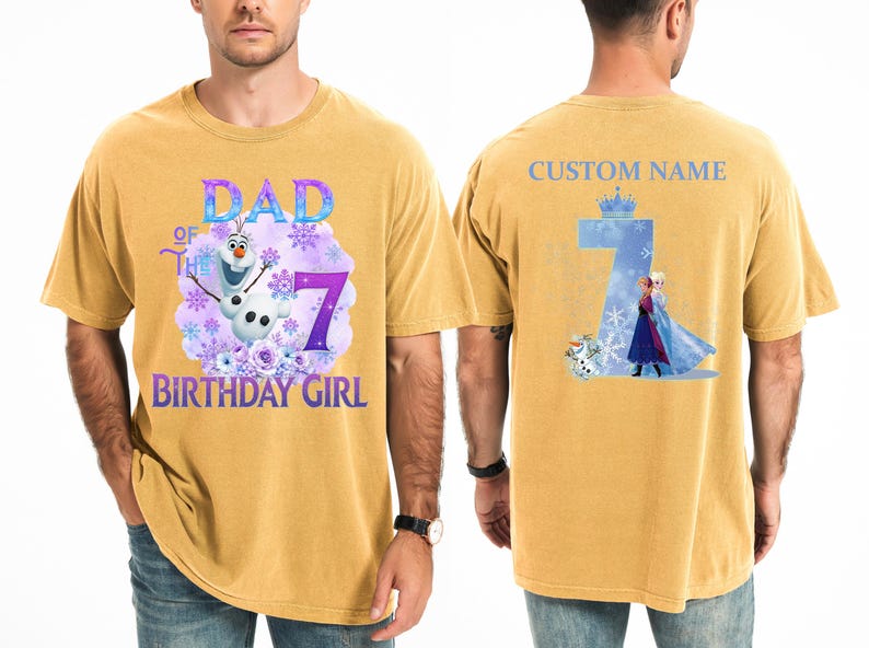 Comfort Colors Disney Frozen Birthday Shirt, Custom Princess Elsa Birthday Tee, Disneyland Family Birthday Matching Shirt