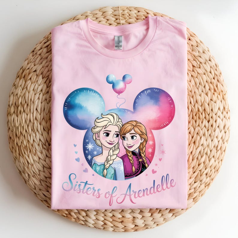 Frozen Elsa and Anna DTF Transfer, Sisters of Arendelle Ready to Press DTF, Disney Frozen Sisters Shirt Transfer, Elsa Anna Princess DTF