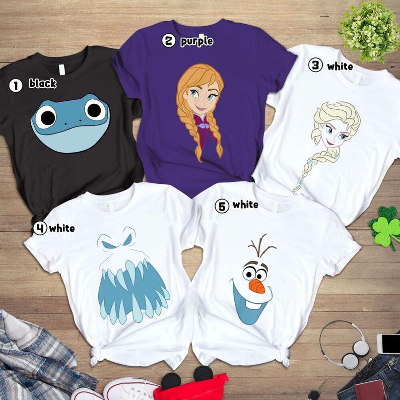 Snowman Friends Costume Halloween Shirt, Elsa Anna Princess product image 1
