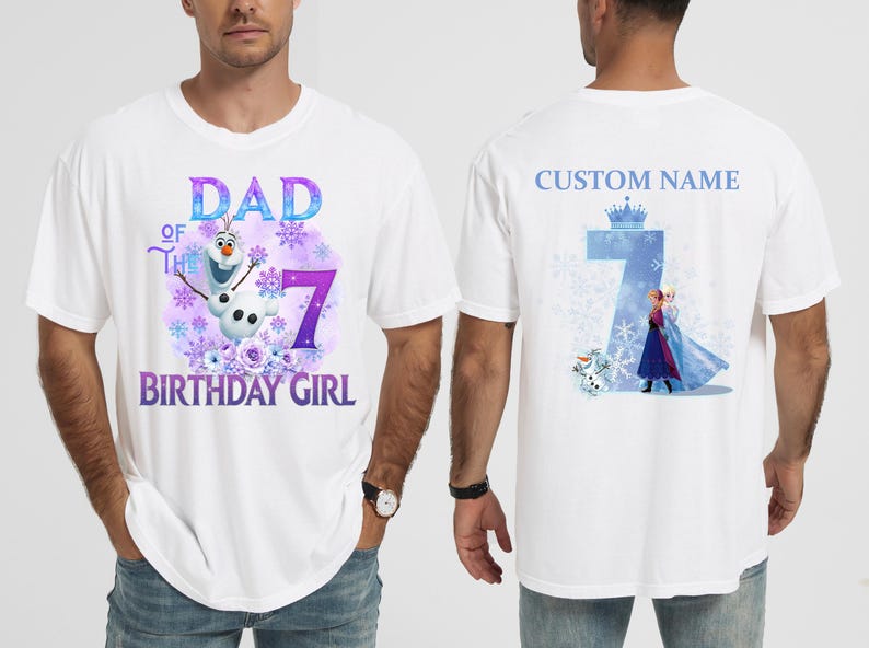 Comfort Colors Disney Frozen Birthday Shirt, Custom Princess Elsa Birthday Tee, Disneyland Family Birthday Matching Shirt