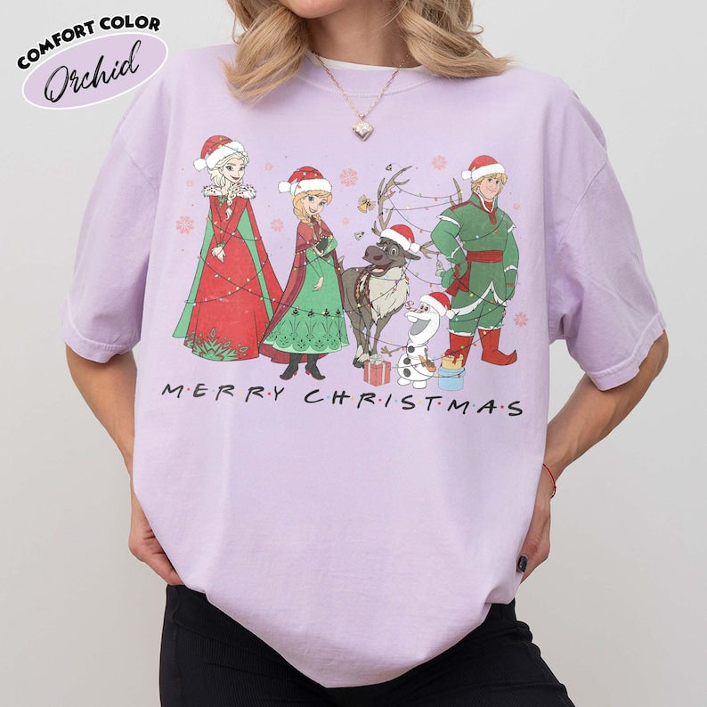 Frozen Christmas Shirt, Elsa Anna Kristoff Sven Olaf Tee product image 8