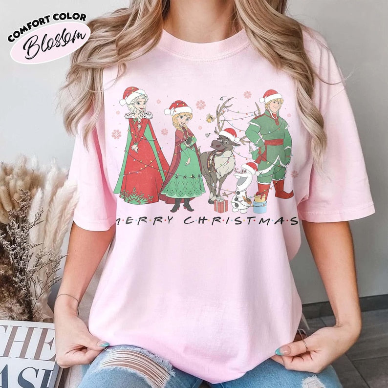 Frozen Christmas Shirt, Elsa Anna Kristoff Sven Olaf Tee product image 13