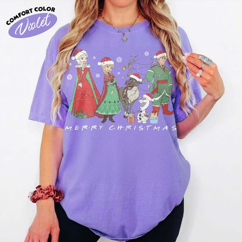 Frozen Christmas Shirt, Elsa Anna Kristoff Sven Olaf Tee product image 6