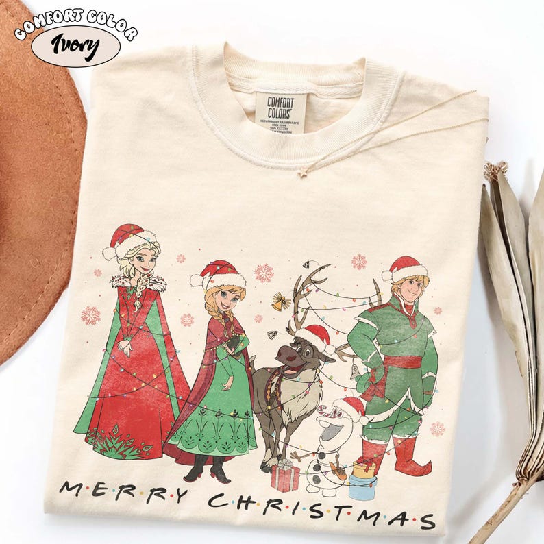 Frozen Christmas Shirt, Elsa Anna Kristoff Sven Olaf Tee product image 1