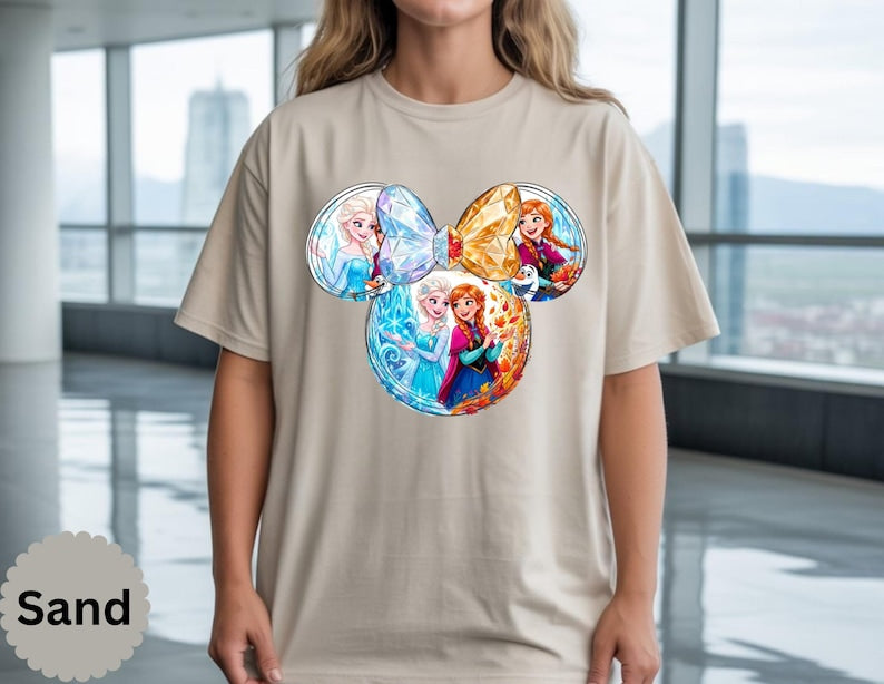 Disney Frozen Princess Christmas T-Shirt, Christmas Holiday Tee, Magical Tee, Mickey ears Christmas Olaf-Elsa-Anna shirt, Birthday Girl Gift