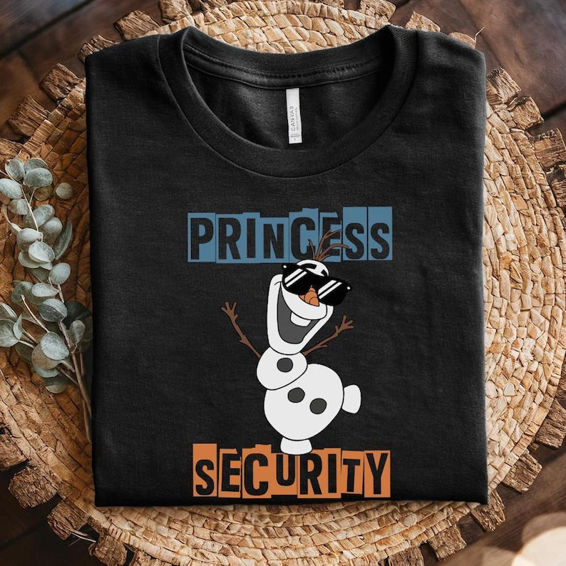 Olaf Princess Security Dad Shirt, Snowman Guard Protection product image 1