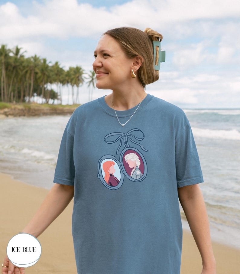 Anna and Elsa Frozen Locket T-shirt | Disney Princess Sisters