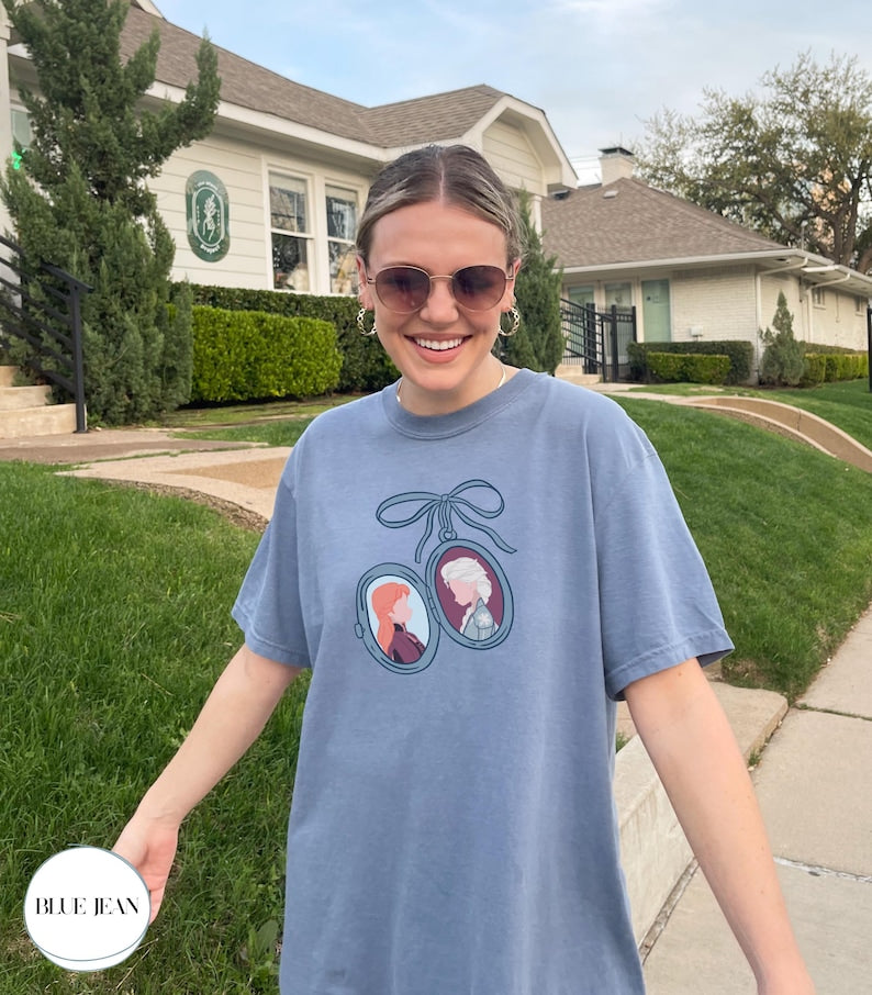 Anna and Elsa Frozen Locket T-shirt | Disney Princess Sisters