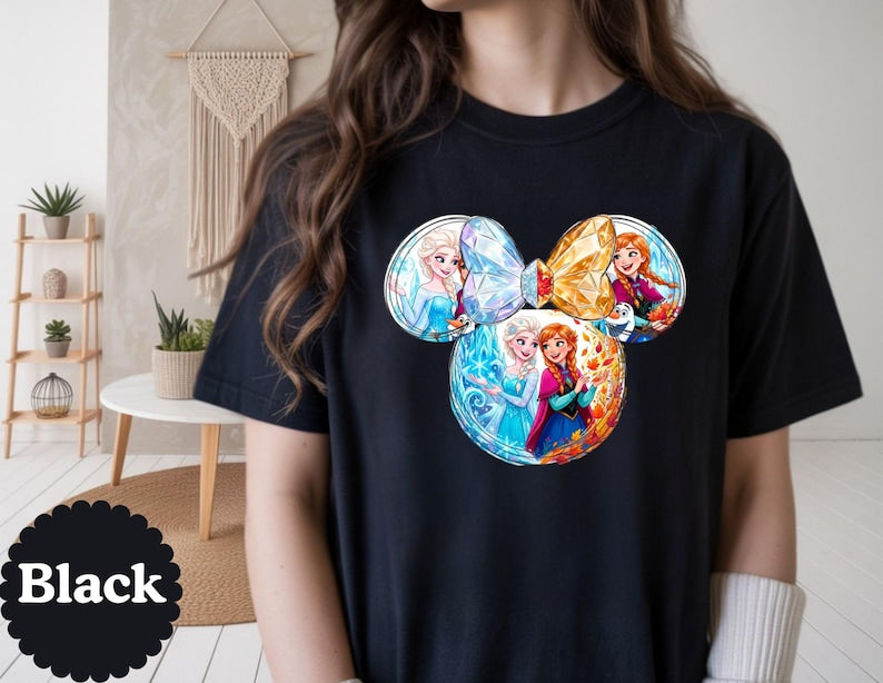 Disney Frozen Princess Christmas T-Shirt, Christmas Holiday Tee, Magical Tee, Mickey ears Christmas Olaf-Elsa-Anna shirt, Birthday Girl Gift