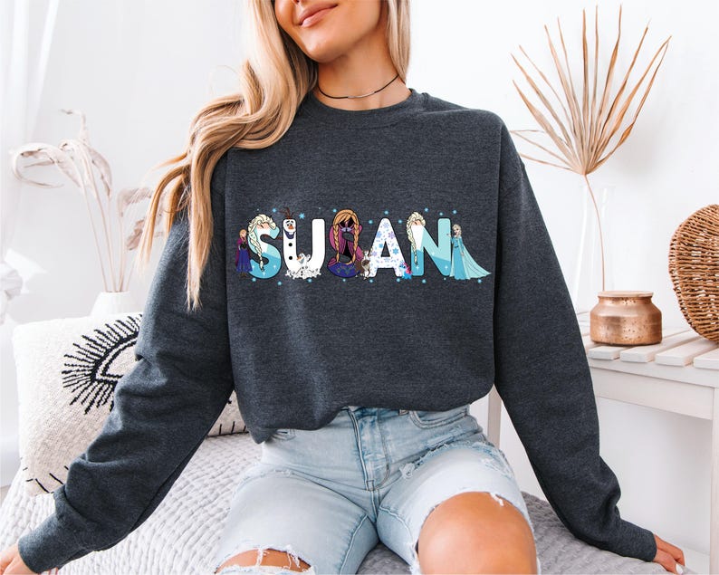 Disney Frozen T-Shirt, Custom Princess Elsa and Anna Shirt, Disneyland Olaf Sweatshirt, Princess Birthday Party T-Shirt