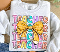 Teacher Coquette Pencil Bow DTF Design product image 1