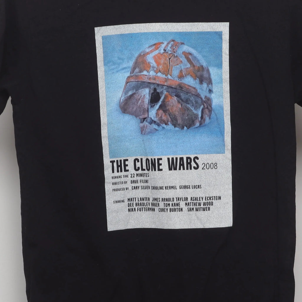 Vintage 2000s Star Wars Clone Wars Movie Poster Tee S
