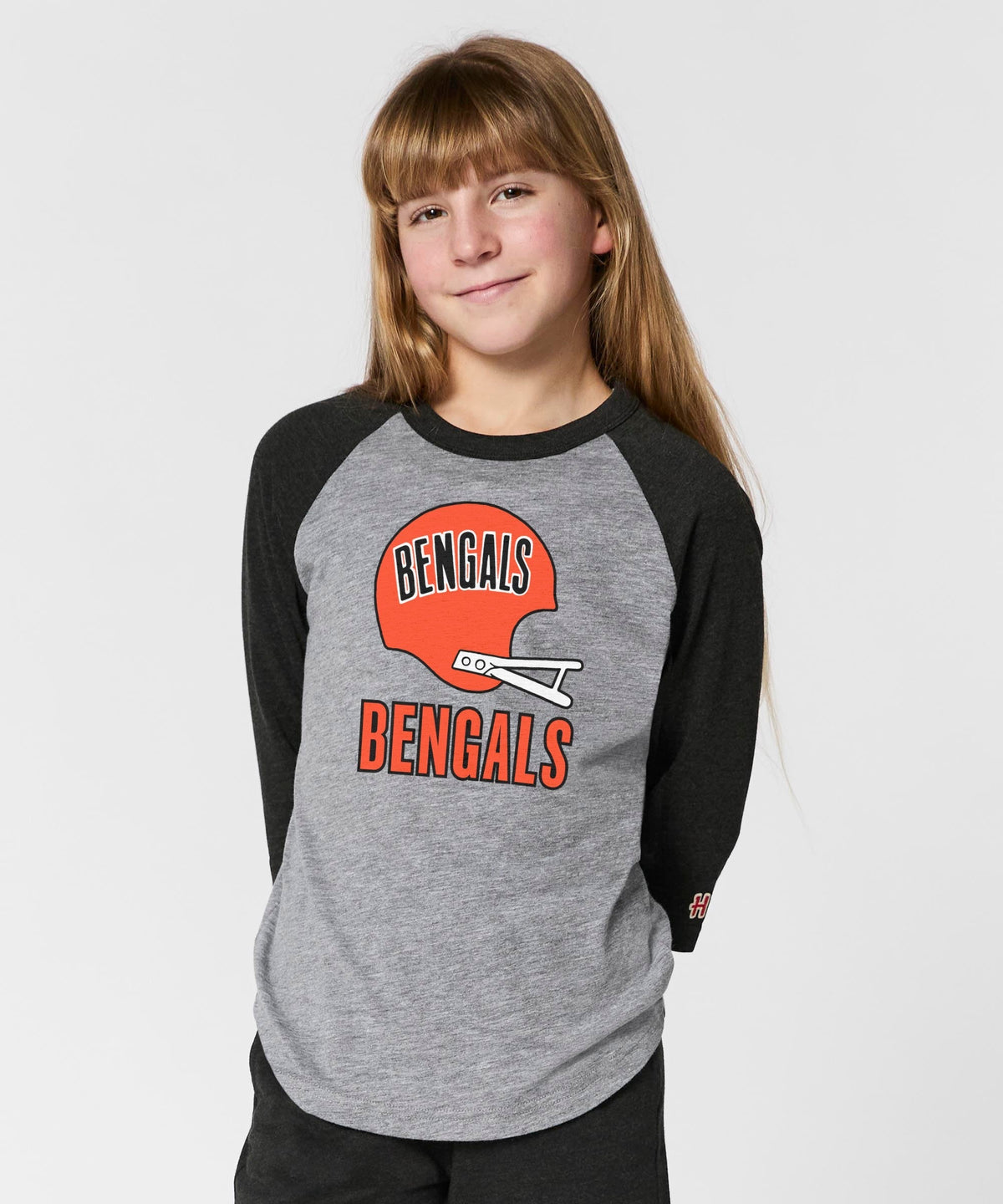 Youth Cincinnati Bengals Big Helmet Raglan product image 3