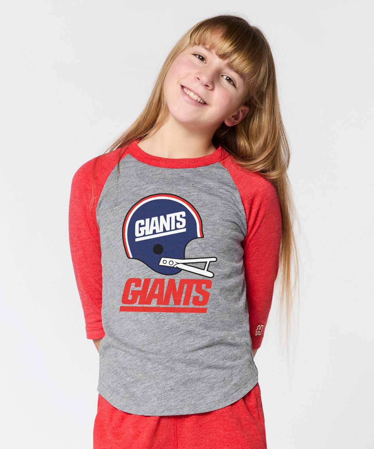 Youth New York Giants Big Helmet Raglan product image 3